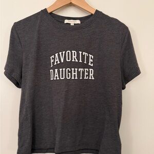 Favorite Daughter Charcoal Short Sleeve Tee